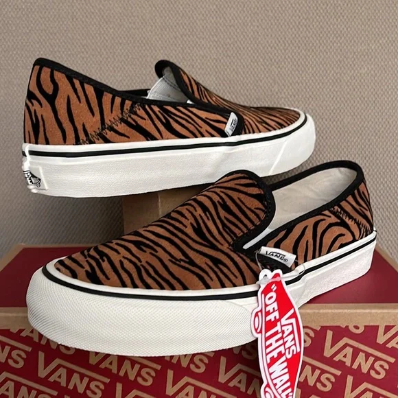 Vans Slip-On Safari Animal Stripes Black Marshmallow WMNS - Picture 9 of 16